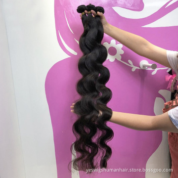 Cheap Body Wave Long 28 30 38 40 Inch 100% Human Hair Weave Bundles Raw Brazilian Virgin Cuticle Aligned Human Hair Extensions
